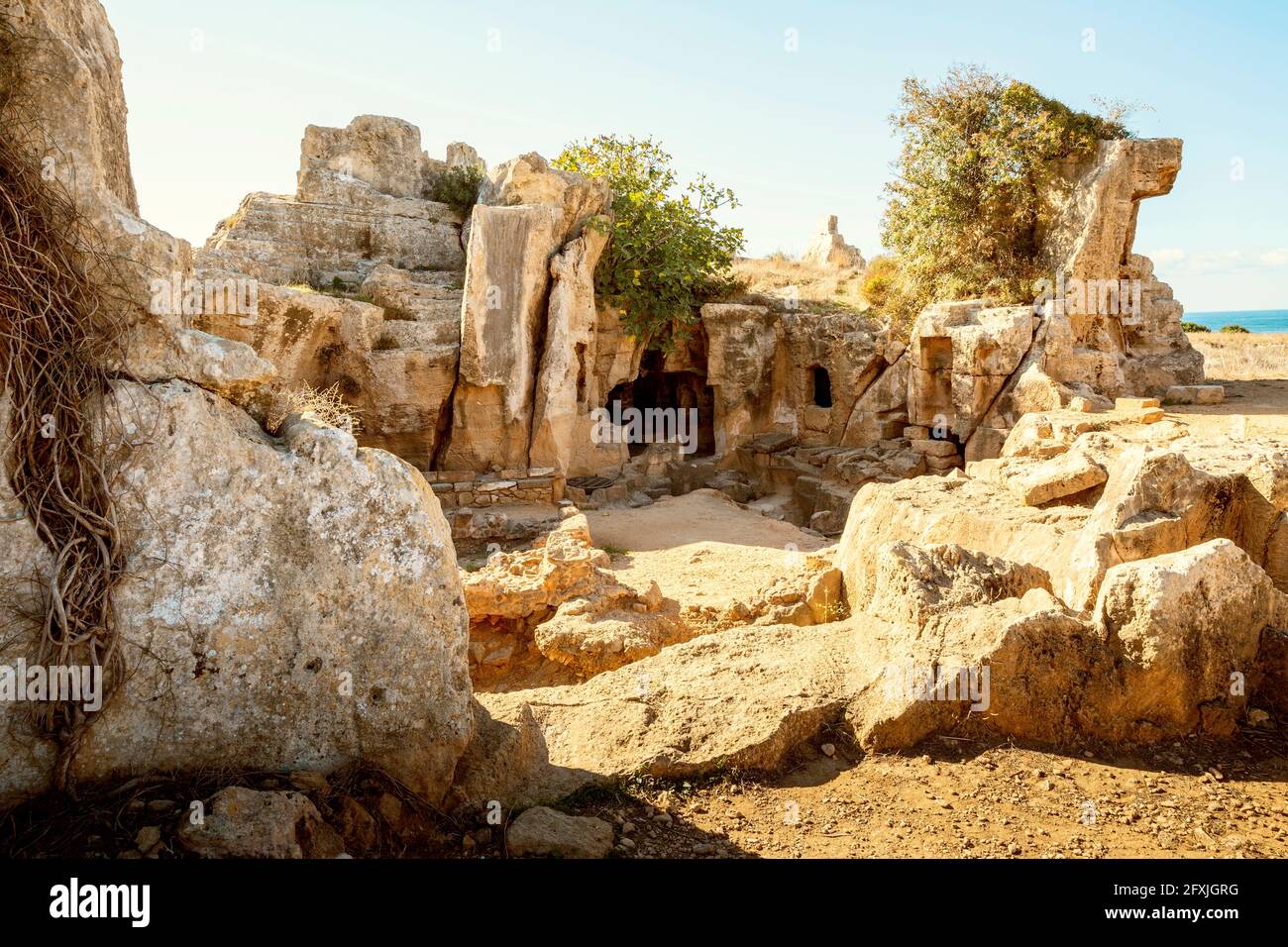 Tombes des rois à Paphos, Chypre Banque D'Images