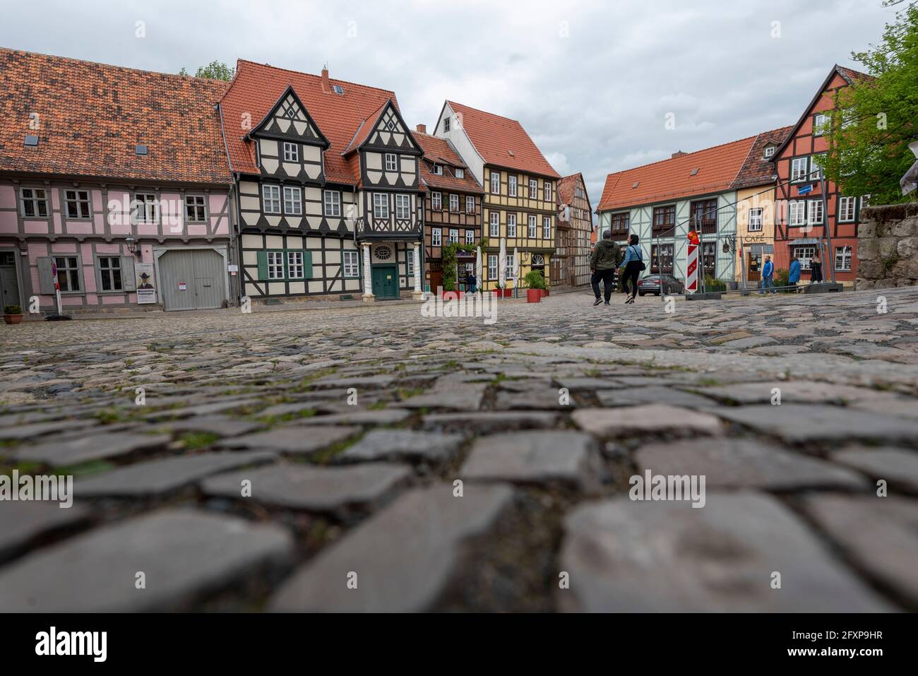 Quedlinburg, Allemagne. 22 mai 2021. La maison Klopstock à Quedlinburg. La vieille ville historique avec plus de 1,200 maisons à colombages ainsi que le Schlossberg avec le château, la collégiale et le célèbre Trésor de la cathédrale ont été reconnus par l'UNESCO comme un site du patrimoine mondial en 1994. Credit: Stephan Schulz/dpa-Zentralbild/ZB/dpa/Alay Live News Banque D'Images