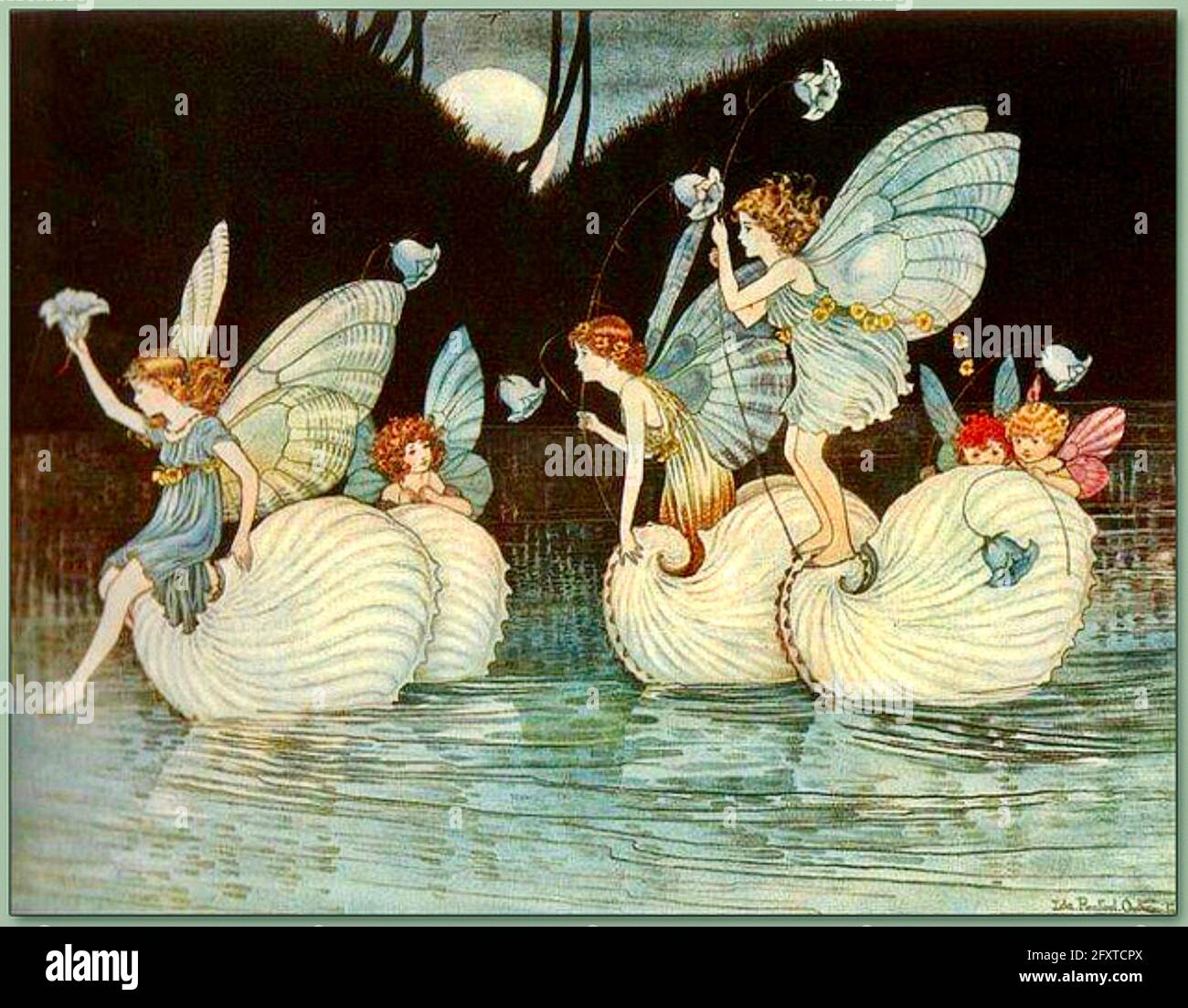 IDA Rentoul Outhwaite - Fairy Islands dans le livre Elves and Fairies - 1916 Banque D'Images