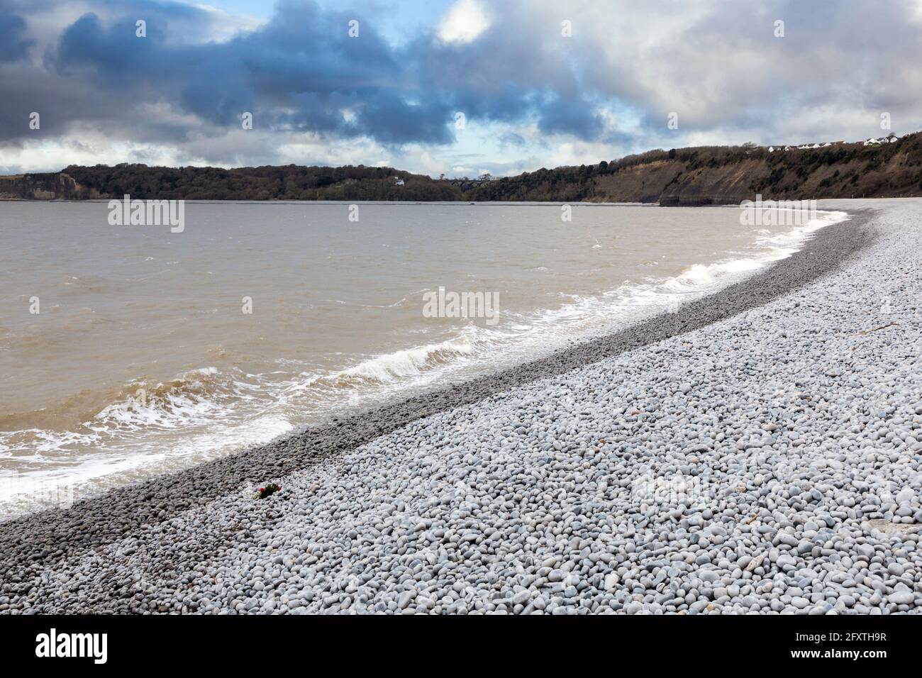Plage pavée à Barry Island, pays de Galles, Royaume-Uni Banque D'Images