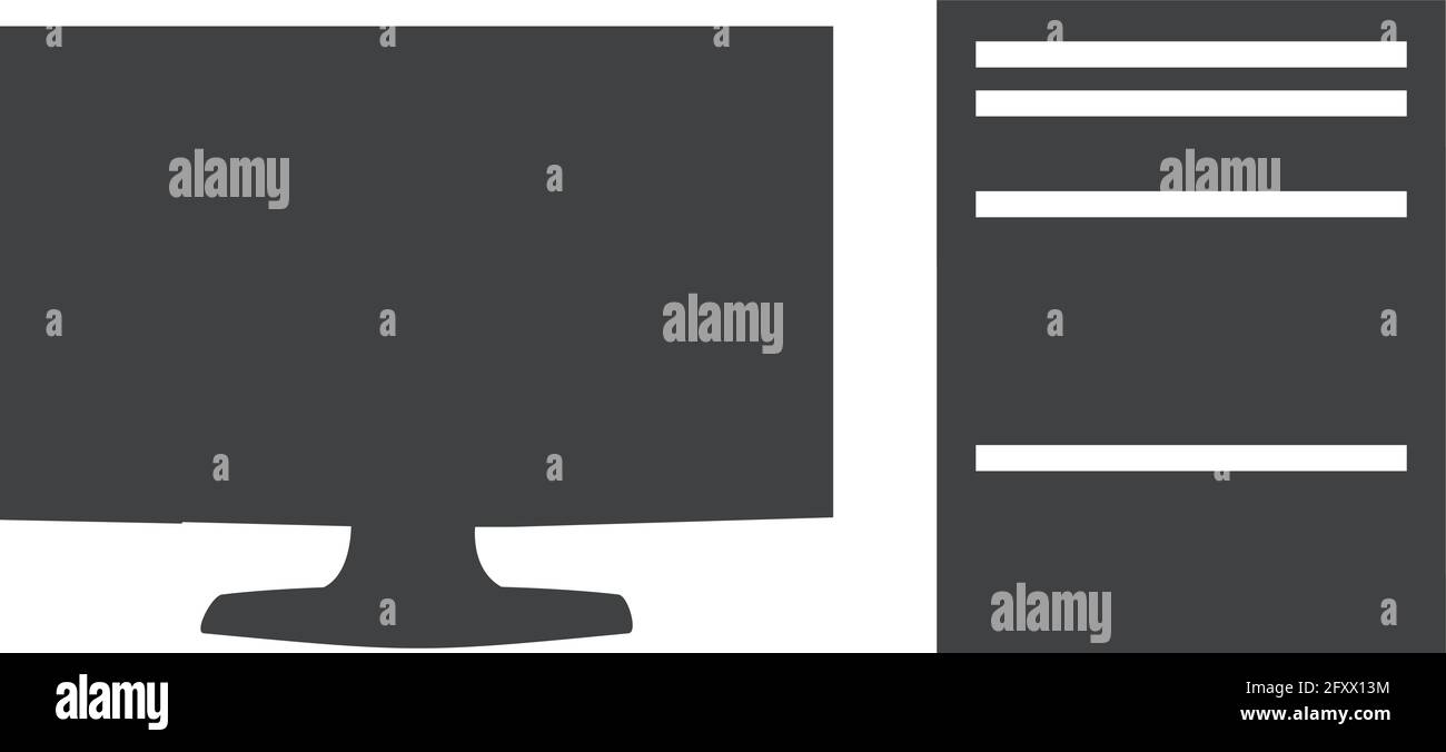 L'icône ordinateur simple vecteur isolé sur fond blanc. Symbole PC Illustration de Vecteur