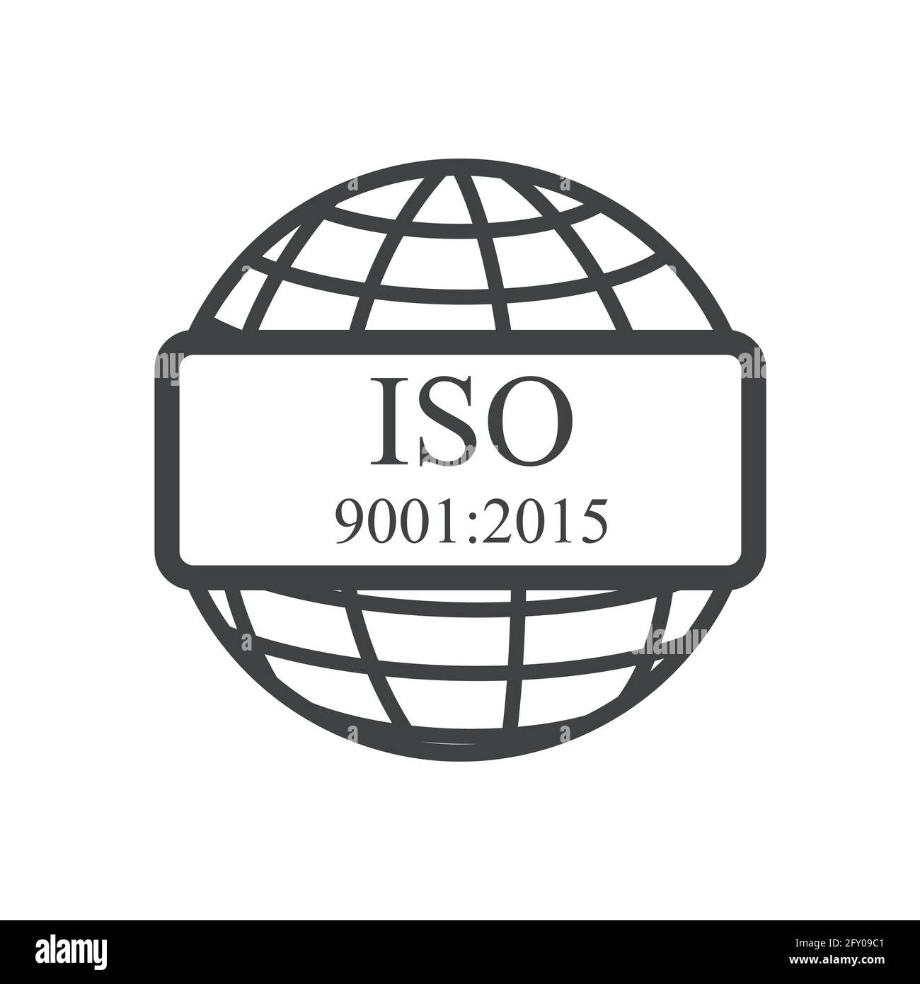 Contour de l'icône ISO. Symbole de vecteur isolé. Illustration de Vecteur
