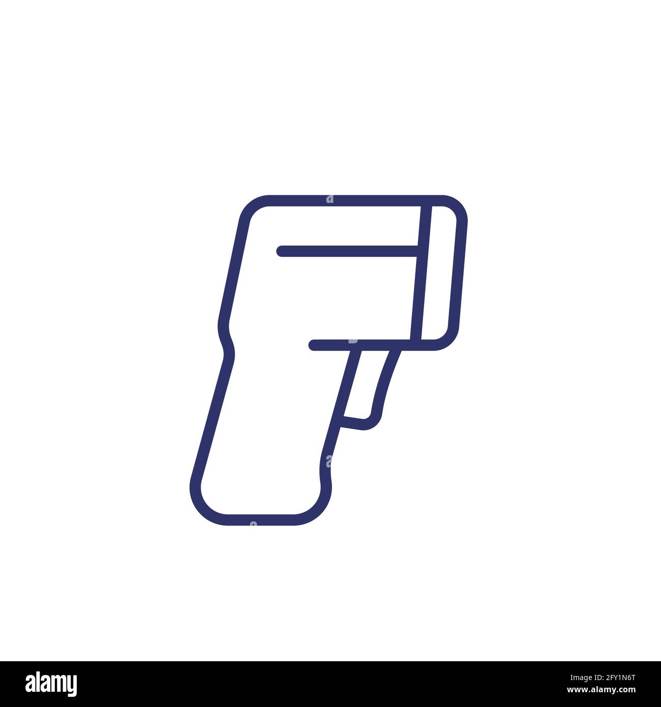 icône de vecteur de ligne du thermomètre Illustration de Vecteur