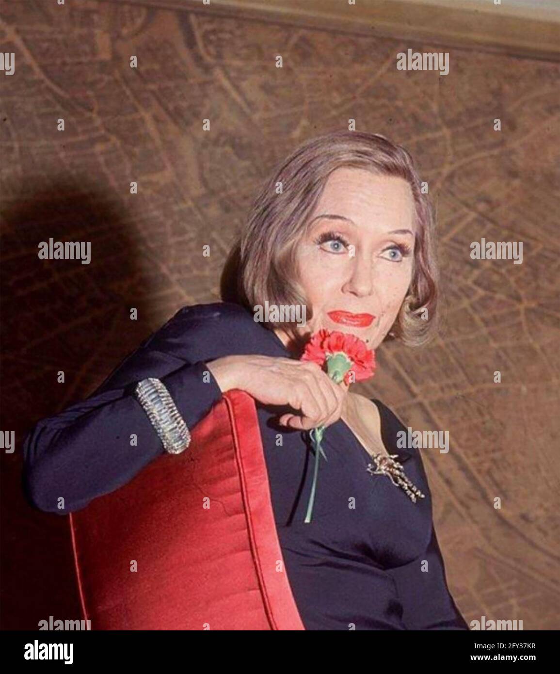 GLORIA SWANSON (1899-1983) actrice américaine vers 1970 Banque D'Images