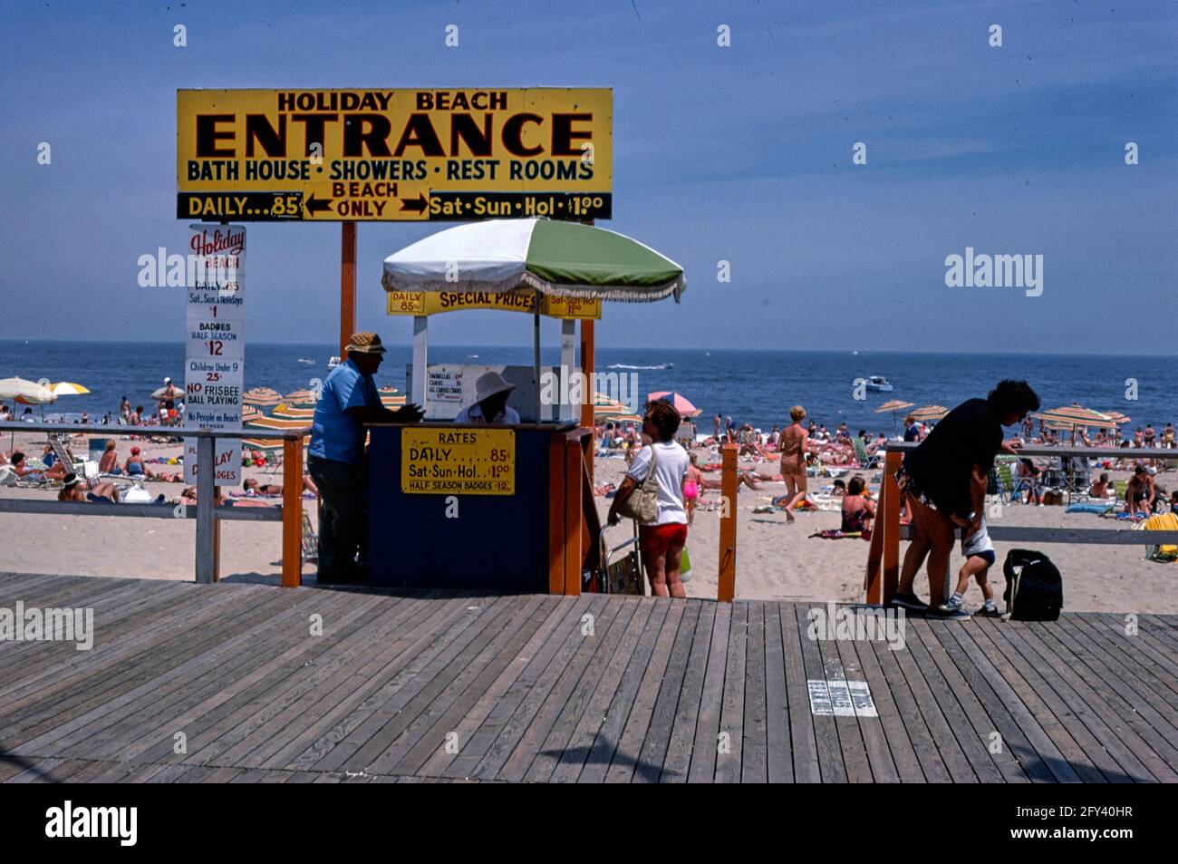 Stand d'entrée à la plage, point Pleasant, New Jersey - John Margolies Roadside America, 1978 Banque D'Images