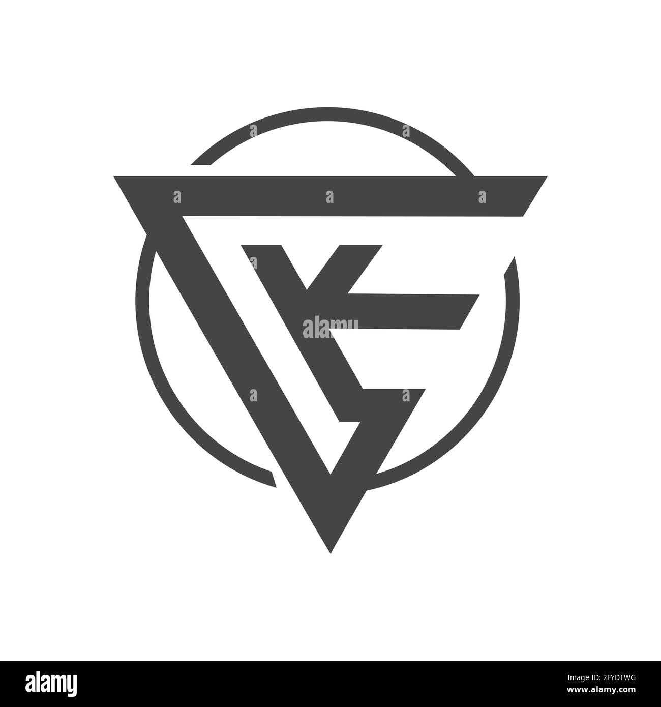 Lettres de l'alphabet initiales Monogram logo KG, GK, K et G. Illustration de Vecteur