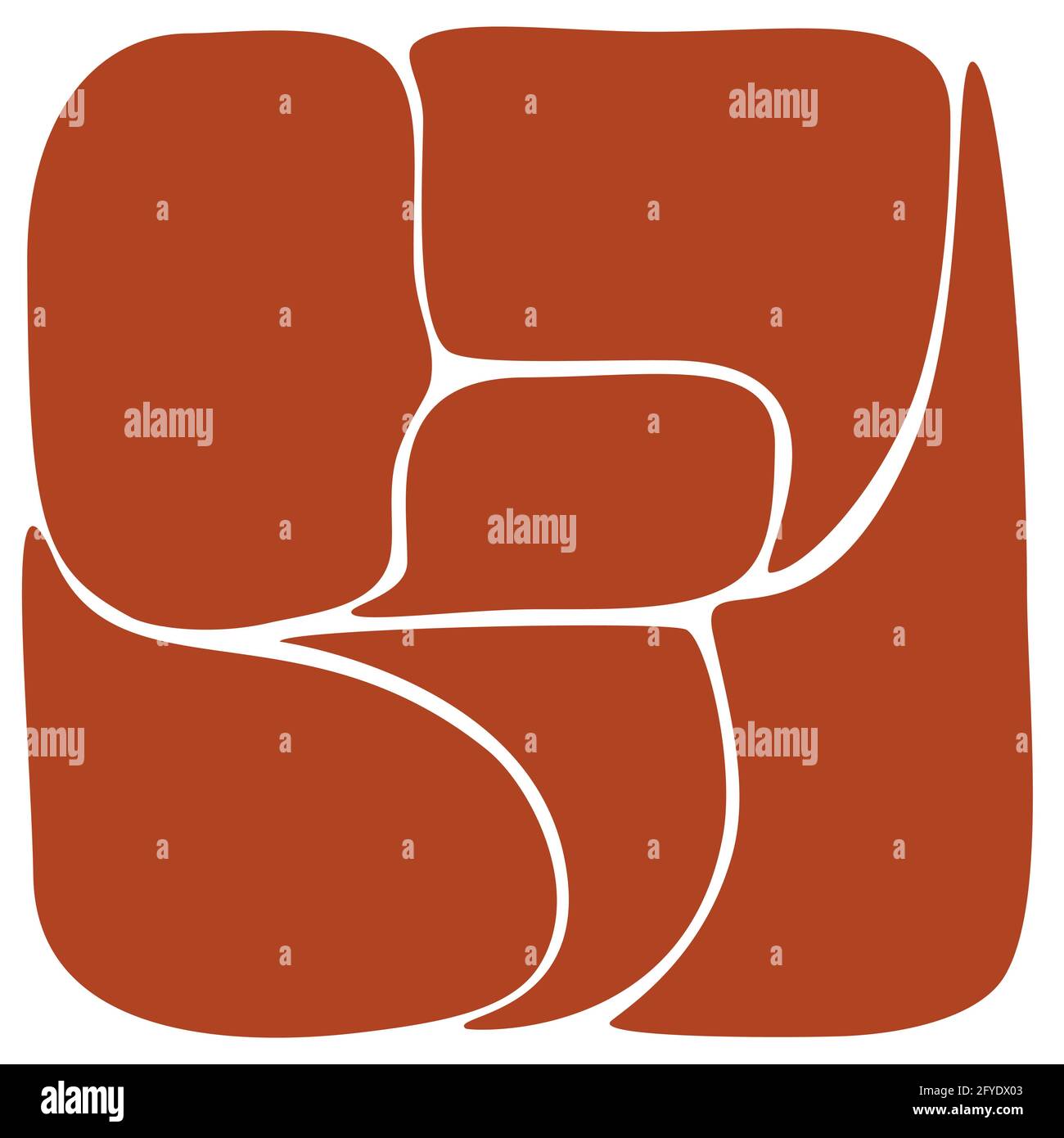 Rose rouge vue du dessus Illustration vectorielle isolée sur blanc Arrière-plan vue de dessus sur fleur de rose abstraite Illustration de Vecteur