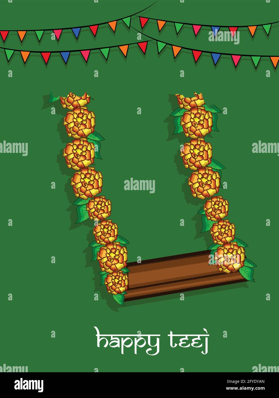 Festival indien Teej Illustration de Vecteur