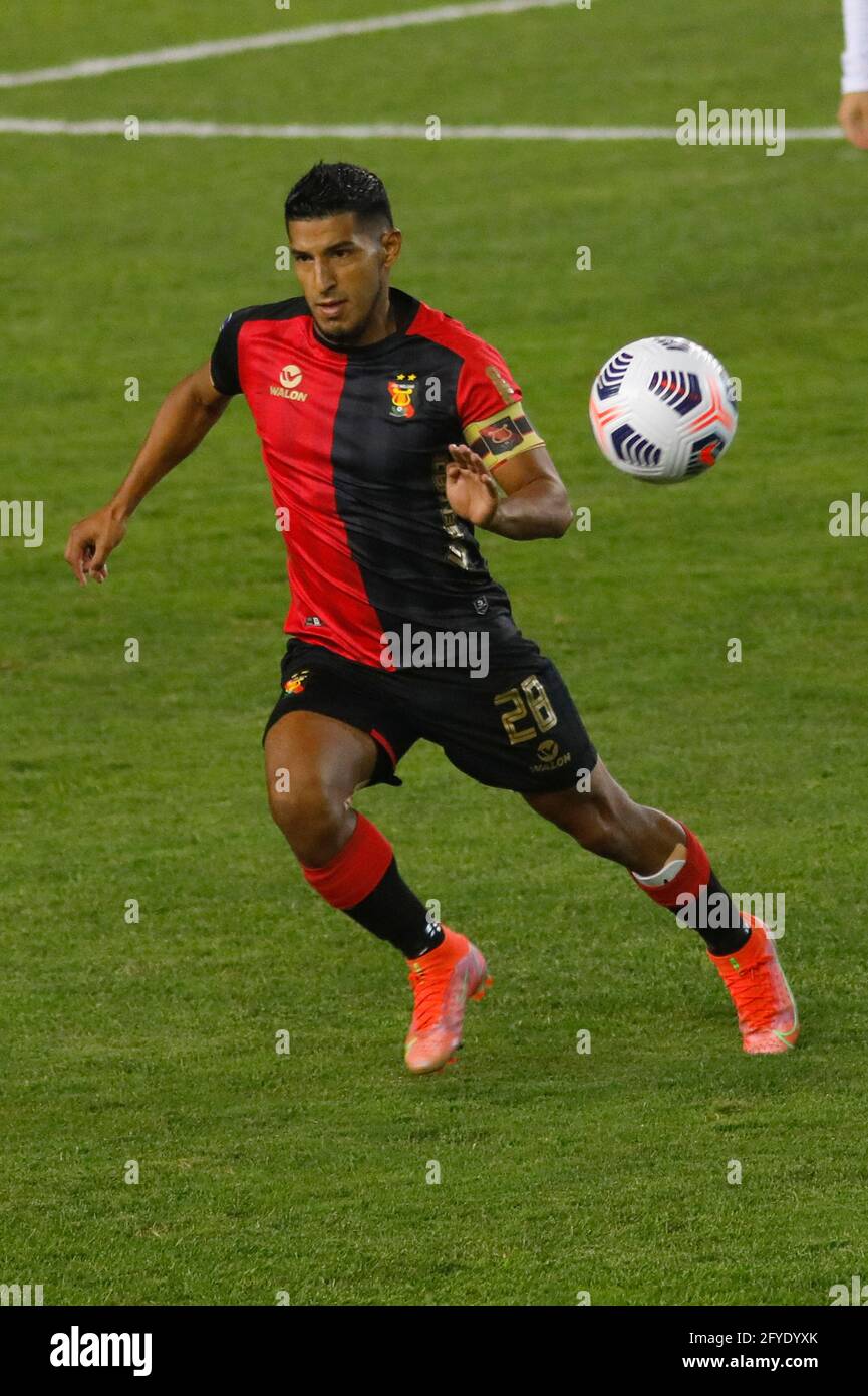 Lima, Pérou. 27 mai 2021. Alexis Arias lors d'un match entre Melgar (PER) et Metropolitanos FC (VEN) joué au Monumental U Stadium, à Lima, Pérou. Jeu valable pour le groupe D, sixième tour de la phase de groupe de CONMEBOL Sulamericana 2021. Crédit: Ricardo Moreira/FotoArena/Alay Live News Banque D'Images