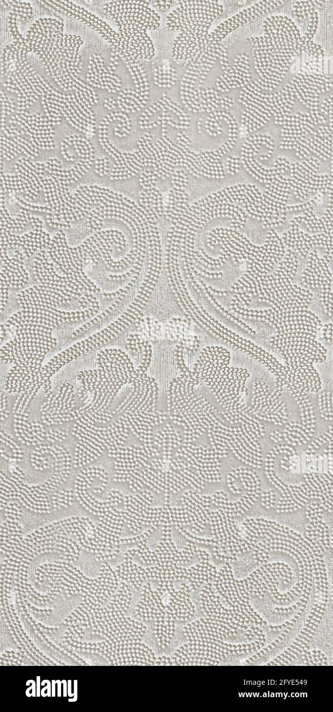 motif floral à motif à pois de couleur grise utilisé pour les carreaux muraux et la conception de papier peint Banque D'Images