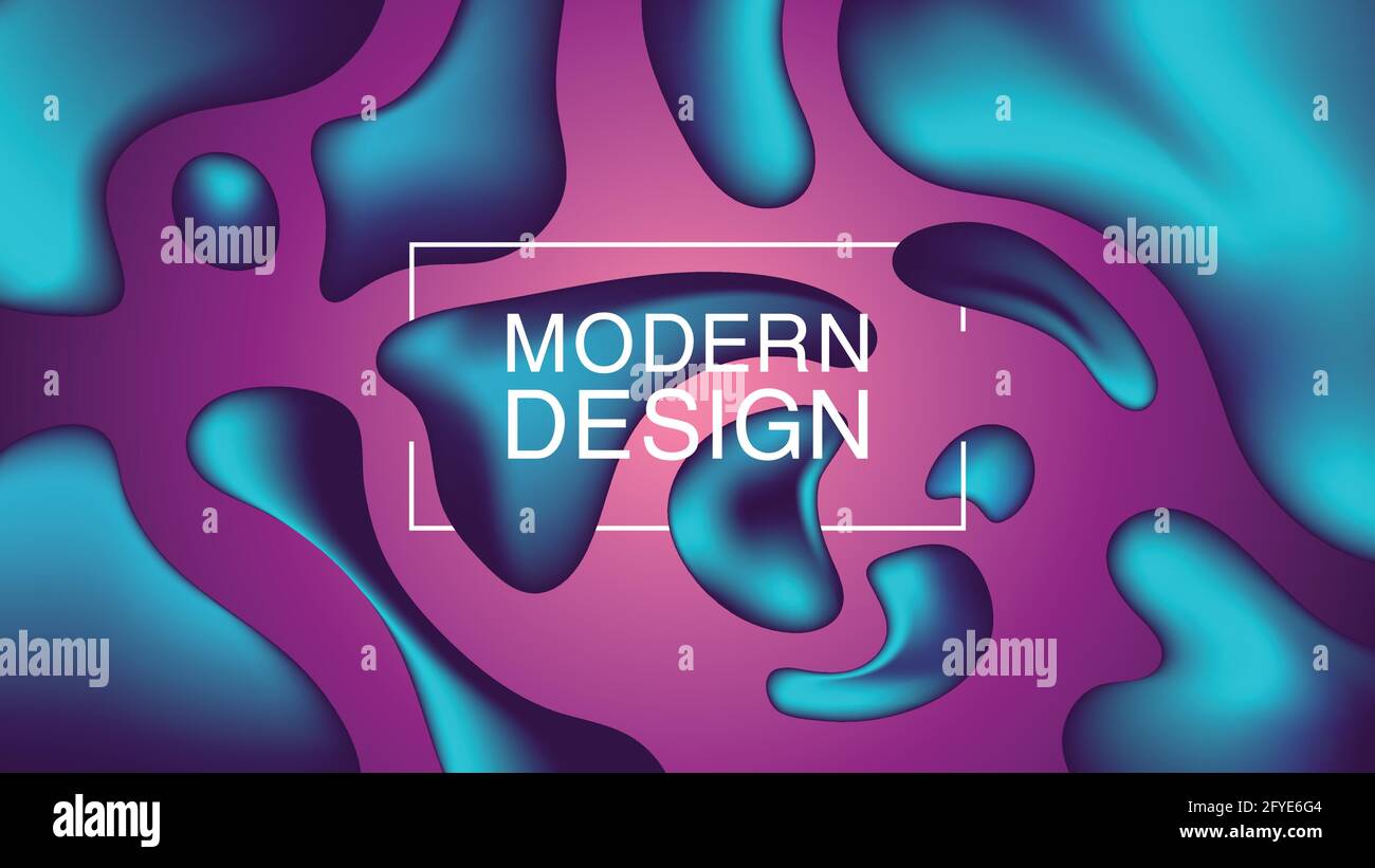 Motif vectoriel abstrait dégradé fluide, arrière-plan moderne avec formes de volume avec lueur pour le web et la conception d'applications, bannière, interface. Illustration de Vecteur