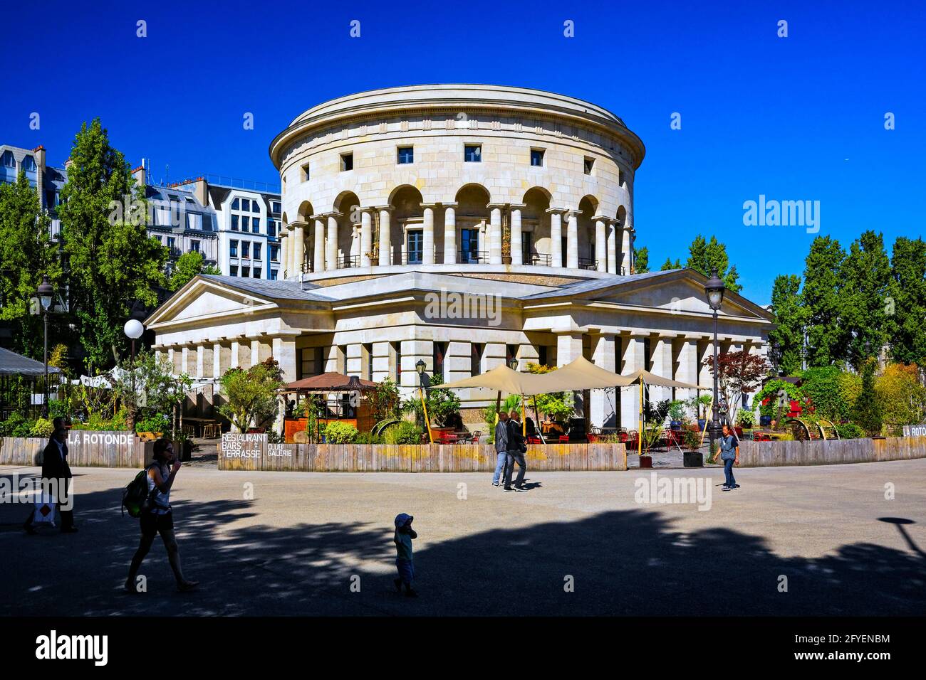 FRANCE. PARIS (75) LA ROTONDE DE LA VILLETTE OU BARRIÈRE SAINT-MARTIN Banque D'Images