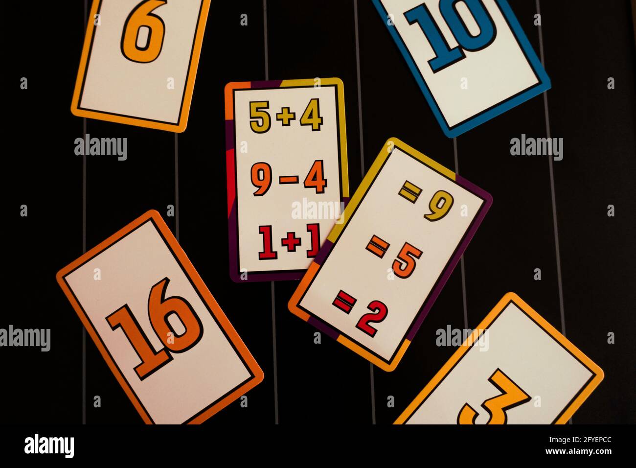 cartes colorées sur une carte Banque D'Images