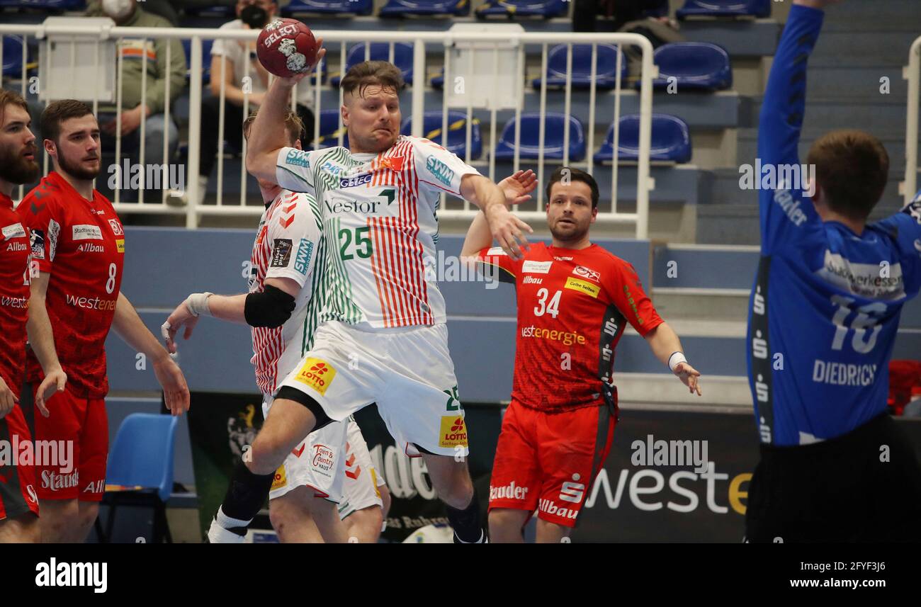 Firo: 27.05.2021 handball, Liqui Moly Bundesliga, HBL, saison 2020/2021 TUSEM Essen - SC Magdeburg Marko Bezjak, SCM Banque D'Images