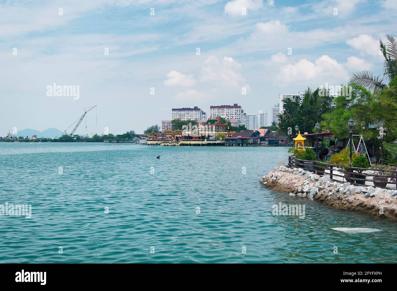 Le temple bouddhiste Hean Boo Thean Kuan Yin sur les détroits de Malacca dans la région de georgetown de Penang en Malaisie. Banque D'Images
