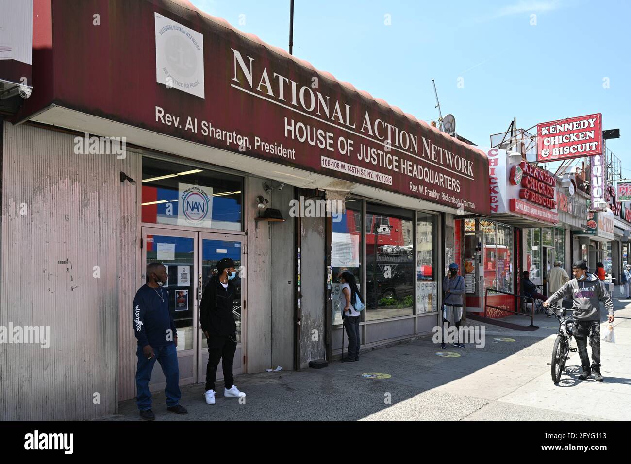 Le réseau national d'action situé dans le quartier de Harlem à New York. 25 mai 2021 Banque D'Images