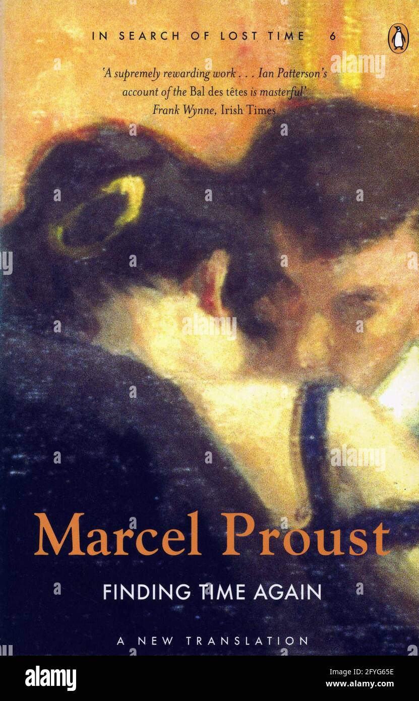 Couverture de livre 'à la recherche de temps perdu, à la recherche de temps à nouveau' par Marcel Proust. Banque D'Images
