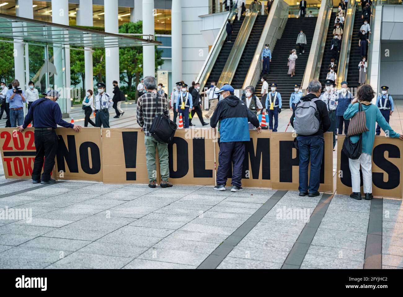 29 mai 2021 : manifestation contre les Jeux Olympiques de Tokyo en 2020/2021 Banque D'Images