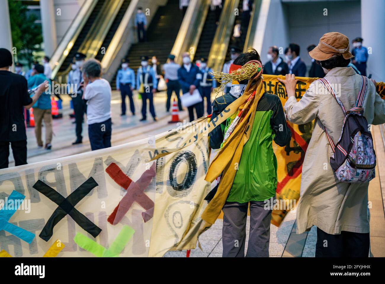 29 mai 2021 : manifestation contre les Jeux Olympiques de Tokyo en 2020/2021 Banque D'Images