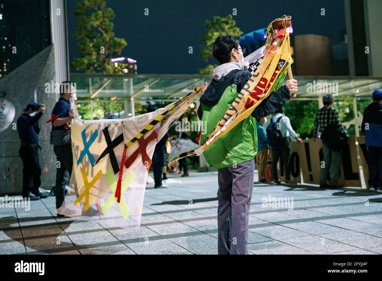 29 mai 2021 : manifestation contre les Jeux Olympiques de Tokyo en 2020/2021 Banque D'Images