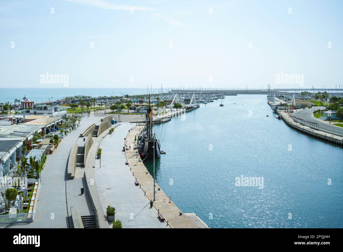 Vue panoramique sur la marina de Valence Banque D'Images