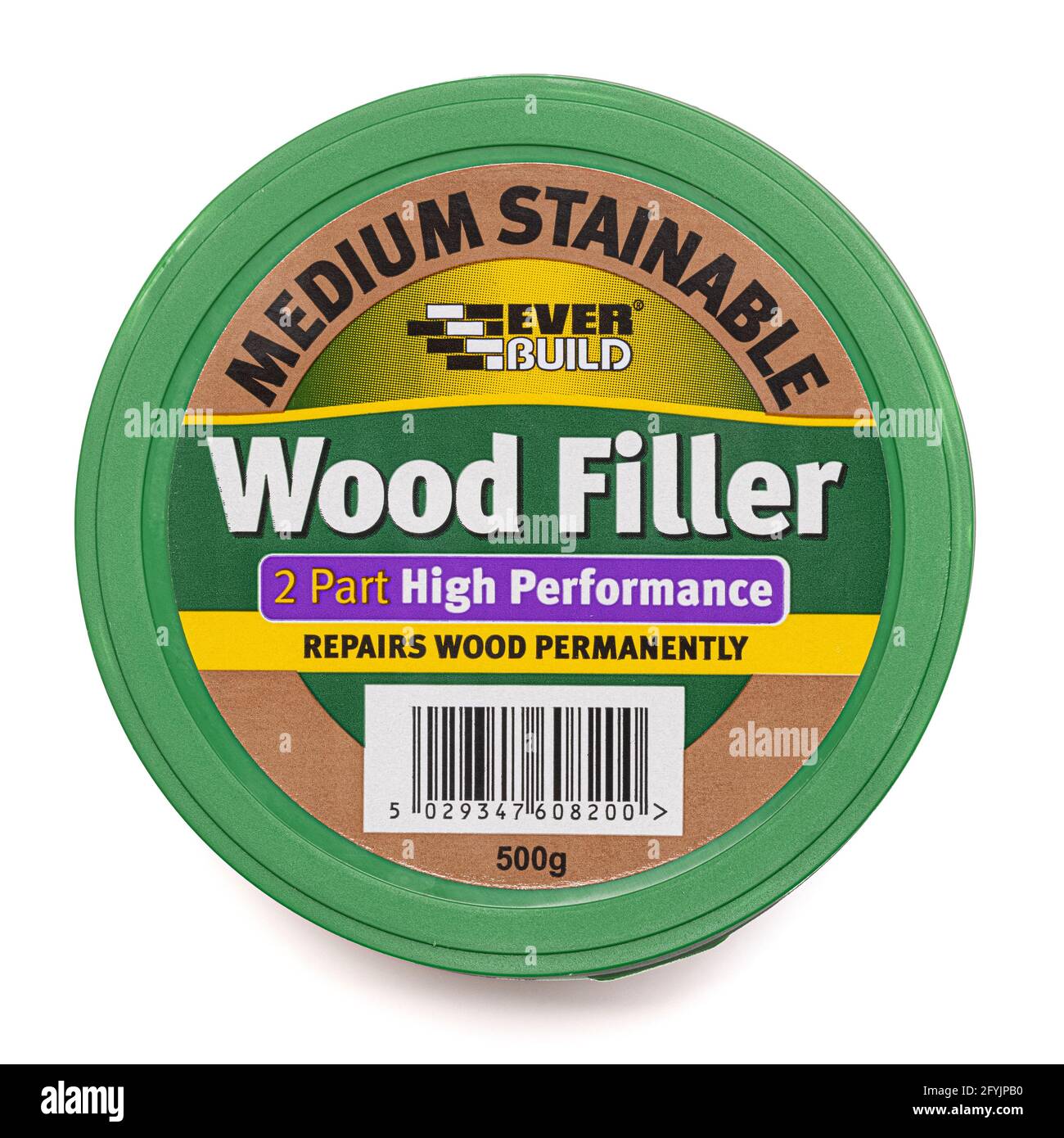 Ever Build Medium Stainable 2 parties High Performance Wood Filler - répare le bois de façon permanente Banque D'Images