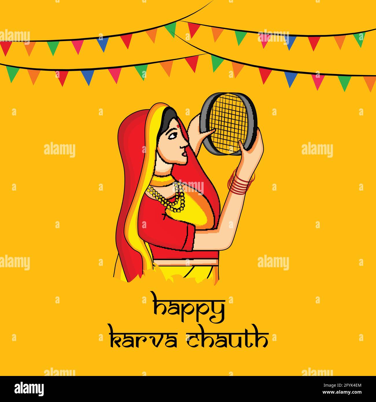 Karva Chauth Illustration de Vecteur