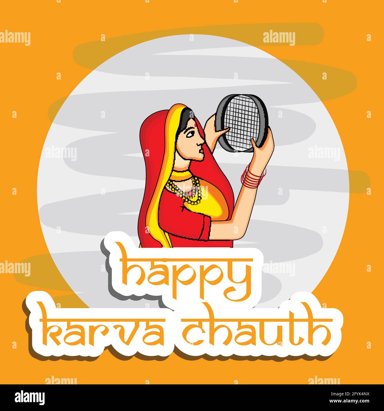 Karva Chauth Illustration de Vecteur