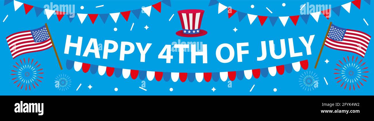 Bonne affiche du 4 juillet. Modèle American Independence Day pour votre conception. Illustration vectorielle Illustration de Vecteur