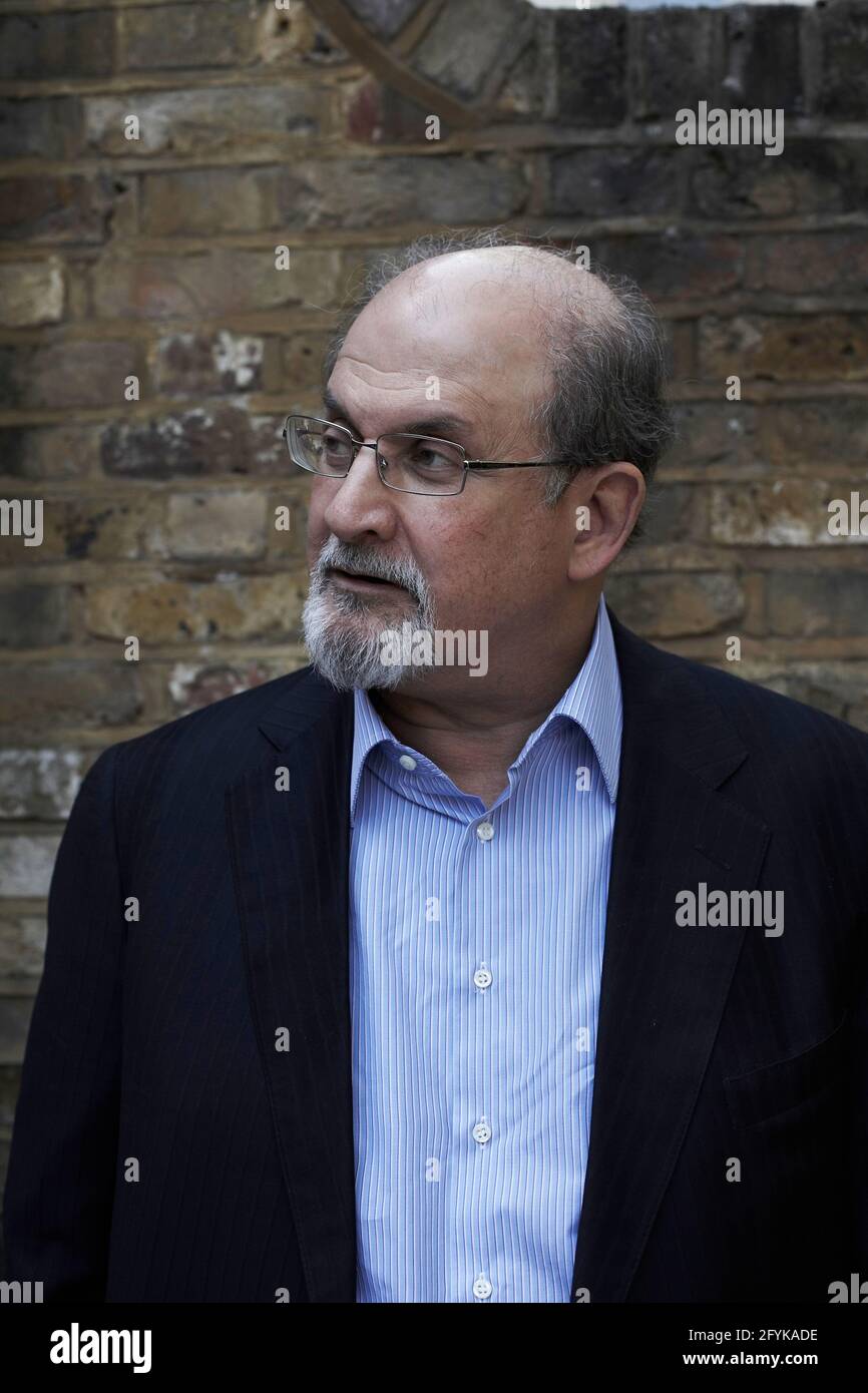 Salman Rushdie romancier Indian-British Banque D'Images
