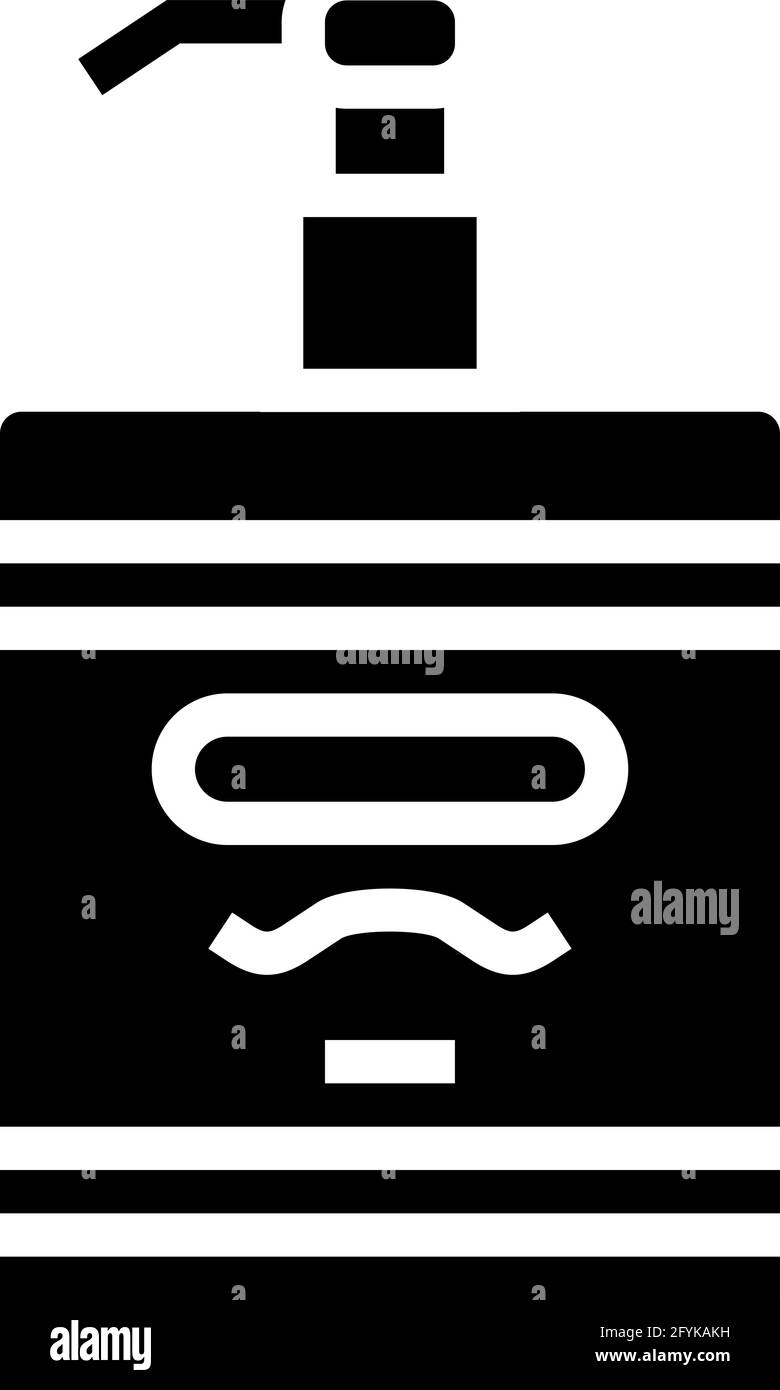 illustration du vecteur d'icône de glyphe après rasage de la lotion Illustration de Vecteur