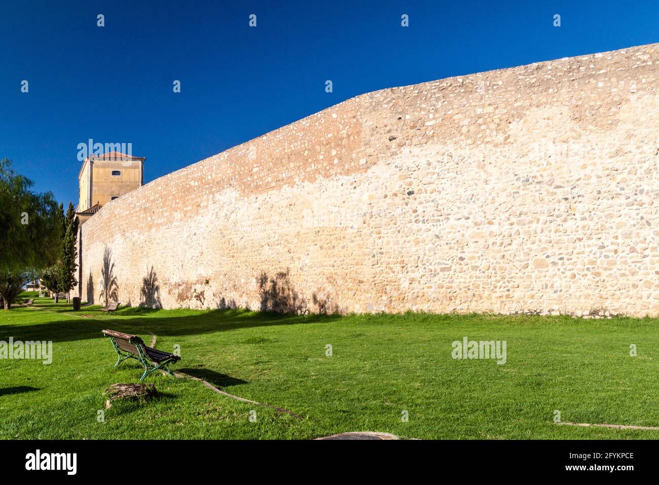 Fortification des murs de la vieille ville de Cidade Velha de Faro, Portugal. Banque D'Images