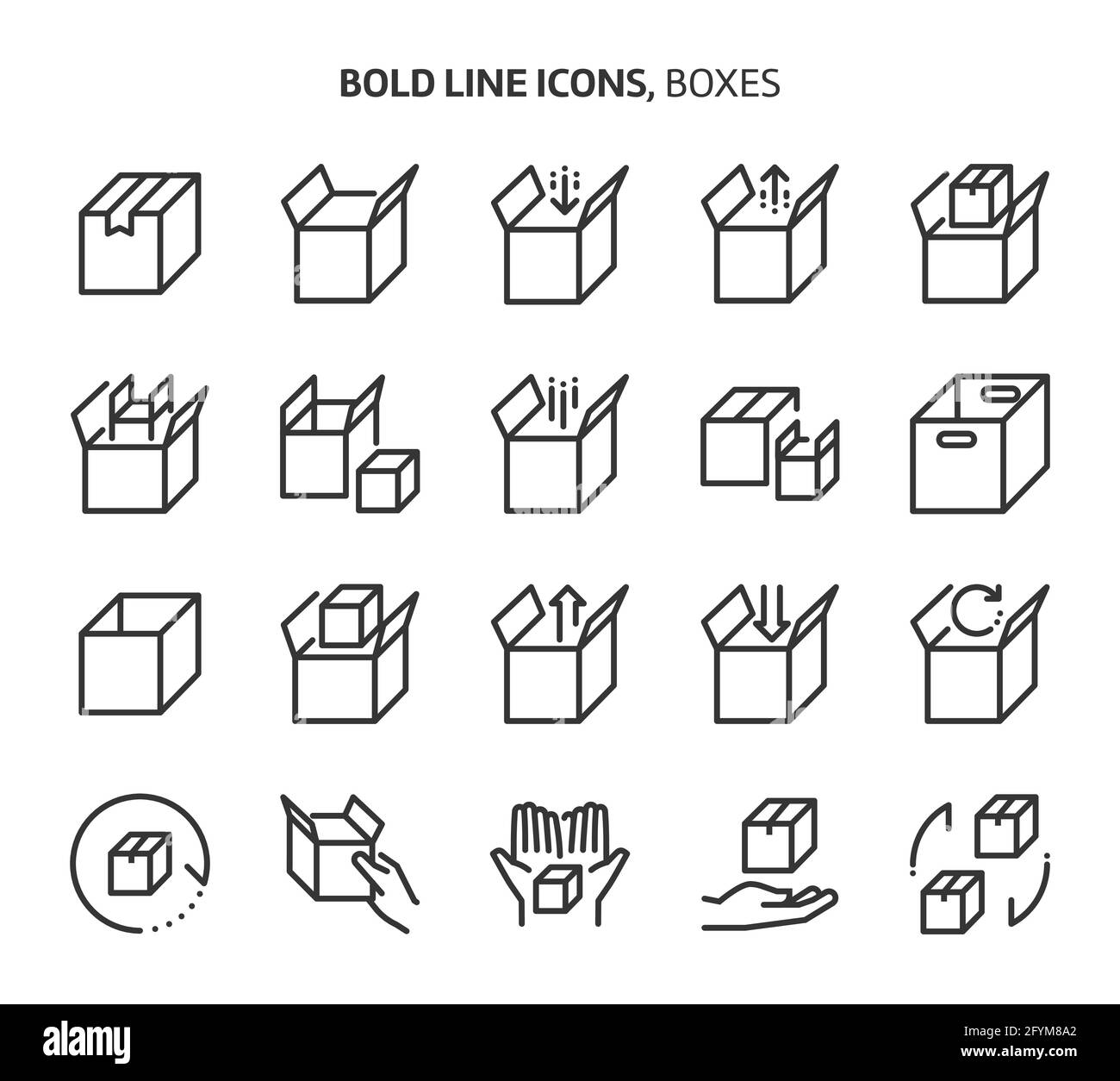 Cases, icônes en gras. Les illustrations sont un vecteur, trait modifiable, 48x48 pixels fichiers parfaits. Conçu avec précision et yeux pour une qualité optimale. Illustration de Vecteur