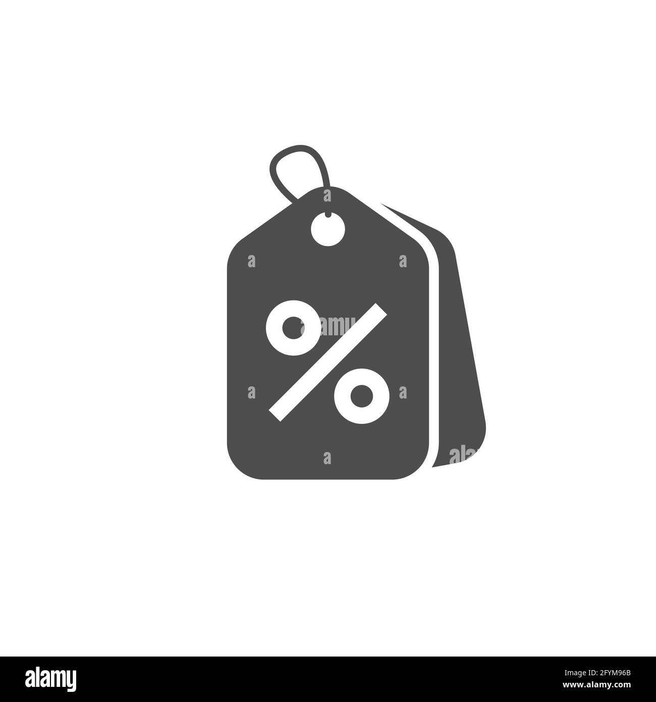 Icône d'étiquette d'offre de remise. Symbole de bon d'achat. Étiquette de solde avec symbole de pourcentage. Bannière ou coupon de réduction pour le Vendredi fou Illustration de Vecteur