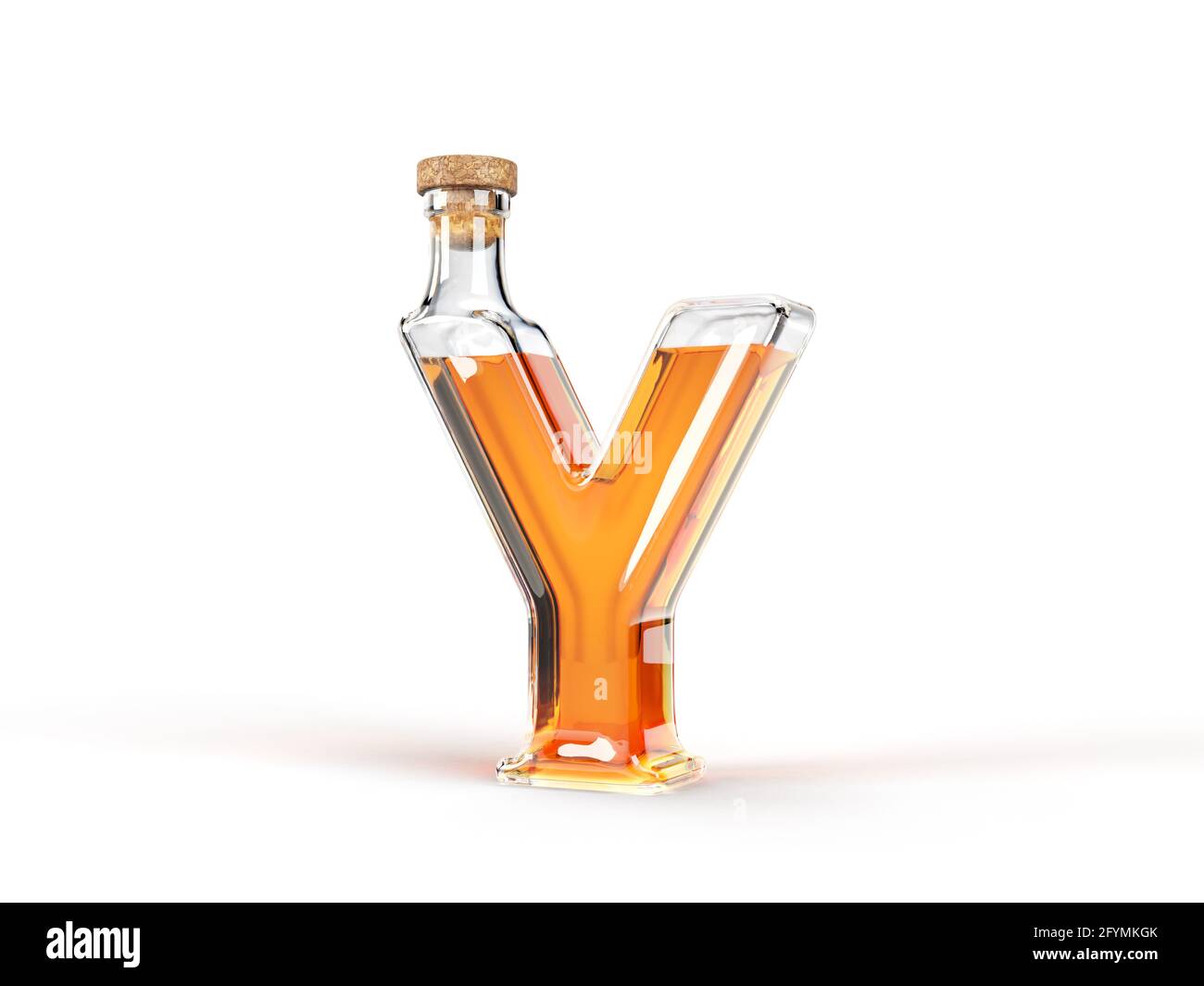 Bouteille en y avec whisky à l'intérieur. illustration 3d, adaptée aux  thèmes de police, d'alcool et de boisson Photo Stock - Alamy