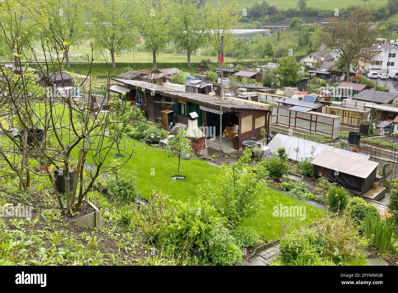 Lucerne, Suisse. 29 mai 2021. Jardins d'allotement, maisons de jardin, jardins d'allotement, jardins d'allotissement. Credit: dpa/Alay Live News Banque D'Images