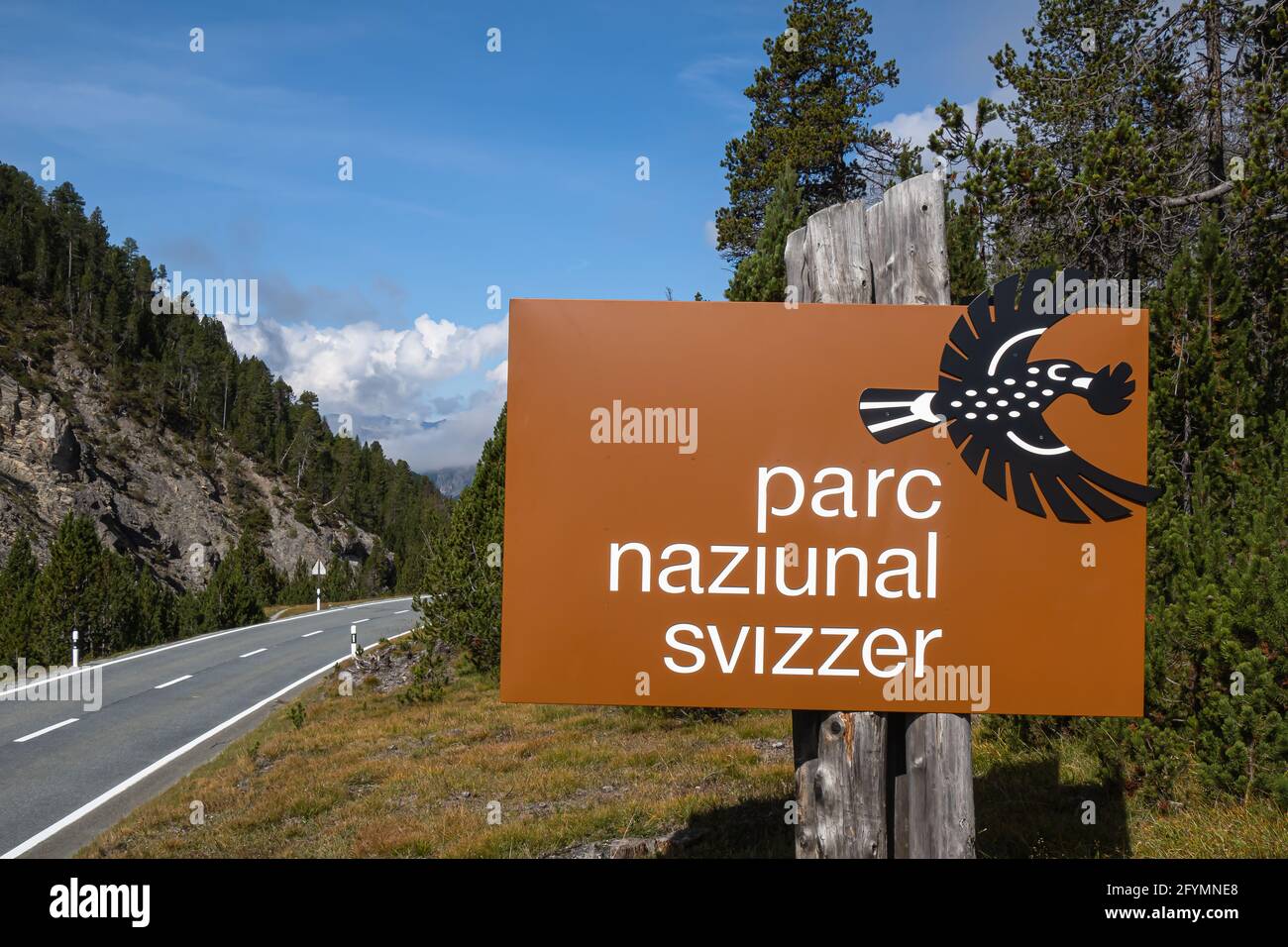 Col de Fuorn, Suisse - 10 septembre 2020 : le parc national suisse est situé dans les Alpes rhéotiennes de l'Ouest, dans l'est de la Suisse. Banque D'Images