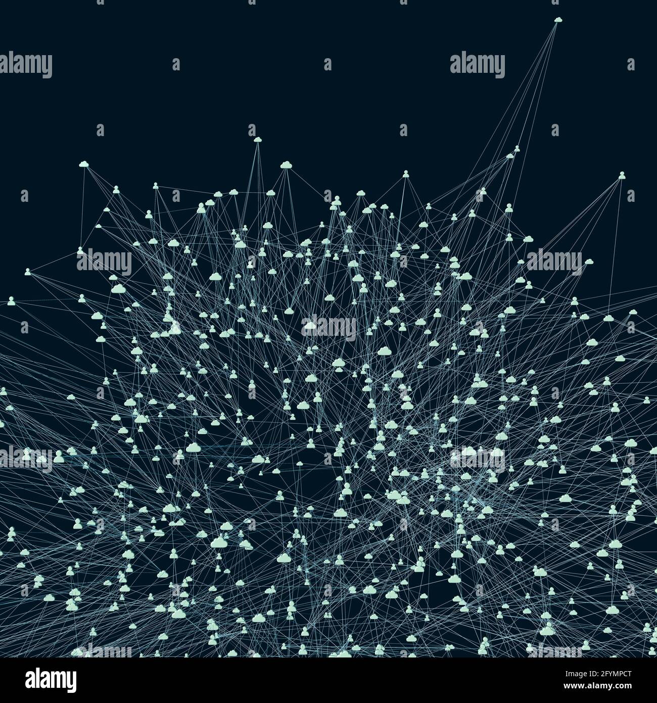 Cloud computing, conceptual illustration Banque D'Images