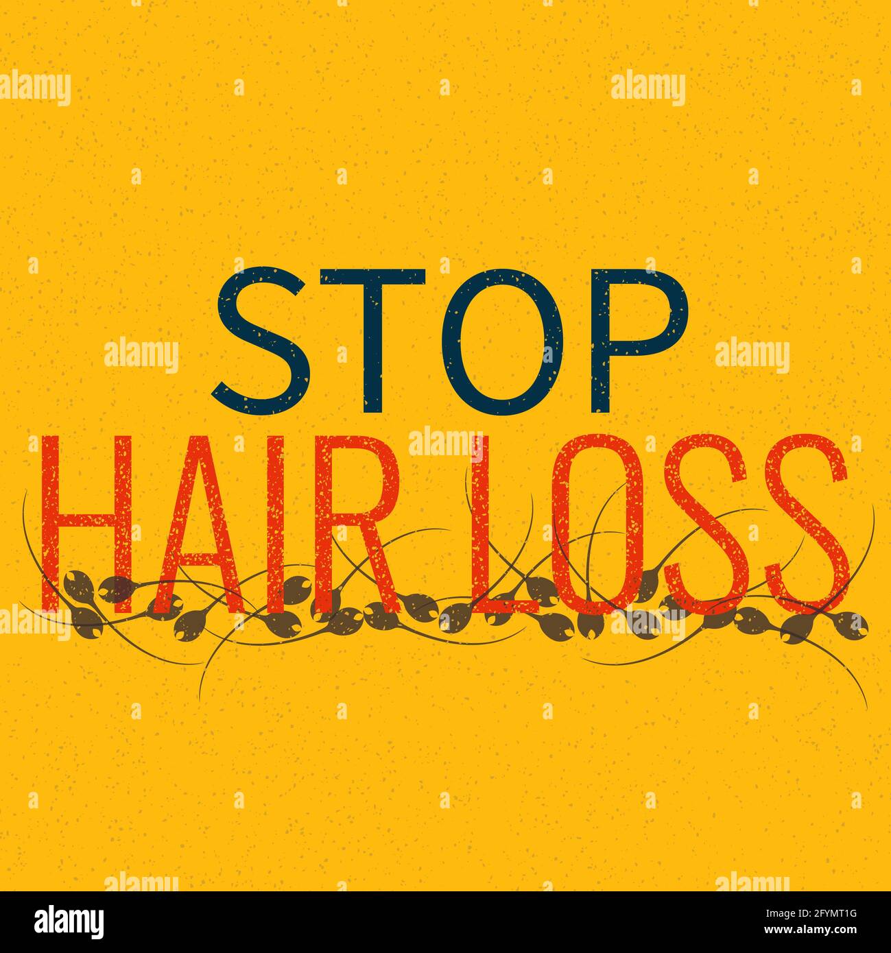 La perte de cheveux, illustration conceptuelle Banque D'Images