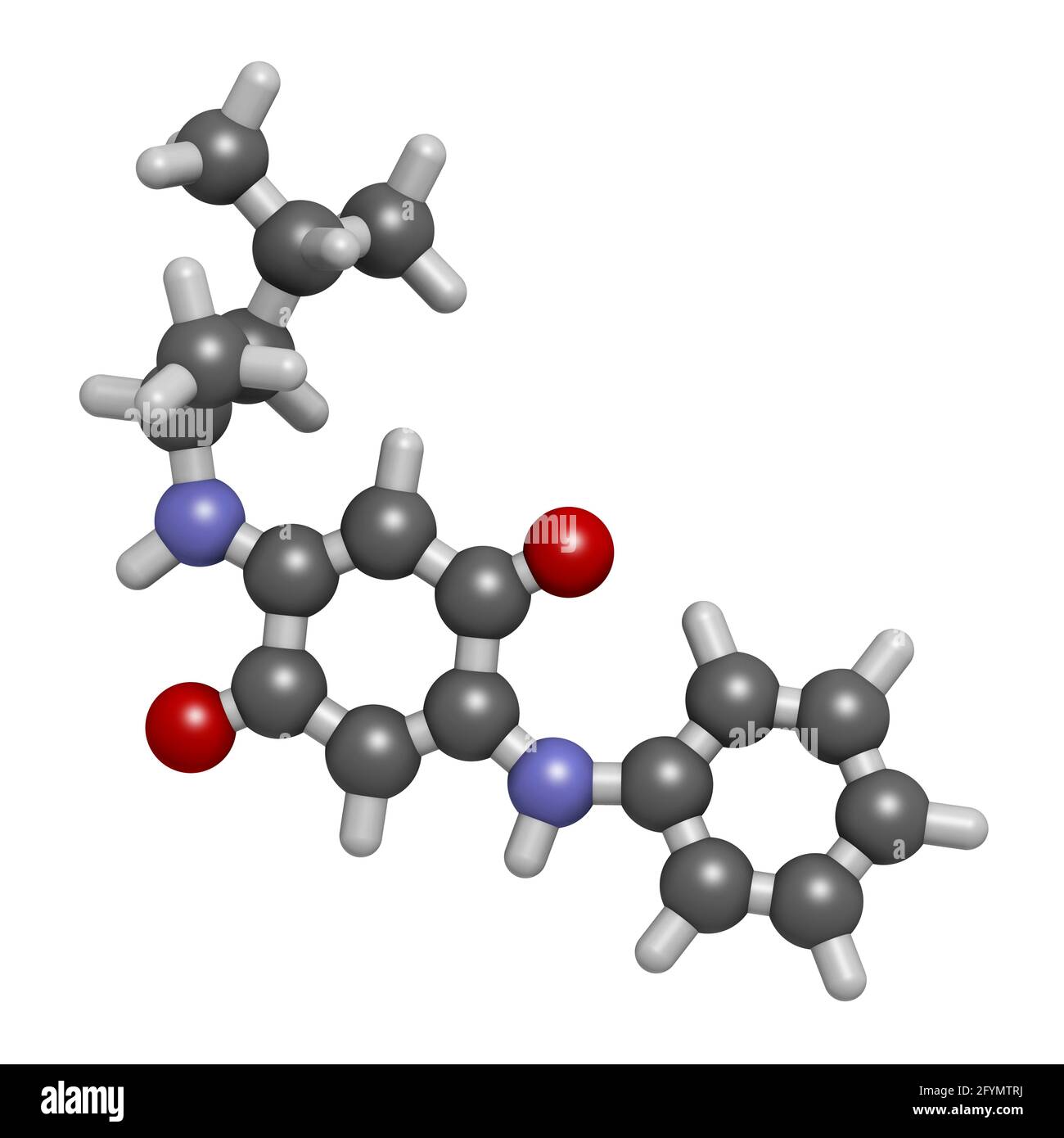 6PPD-quinone produit de dégradation de 6PP, illustration Banque D'Images