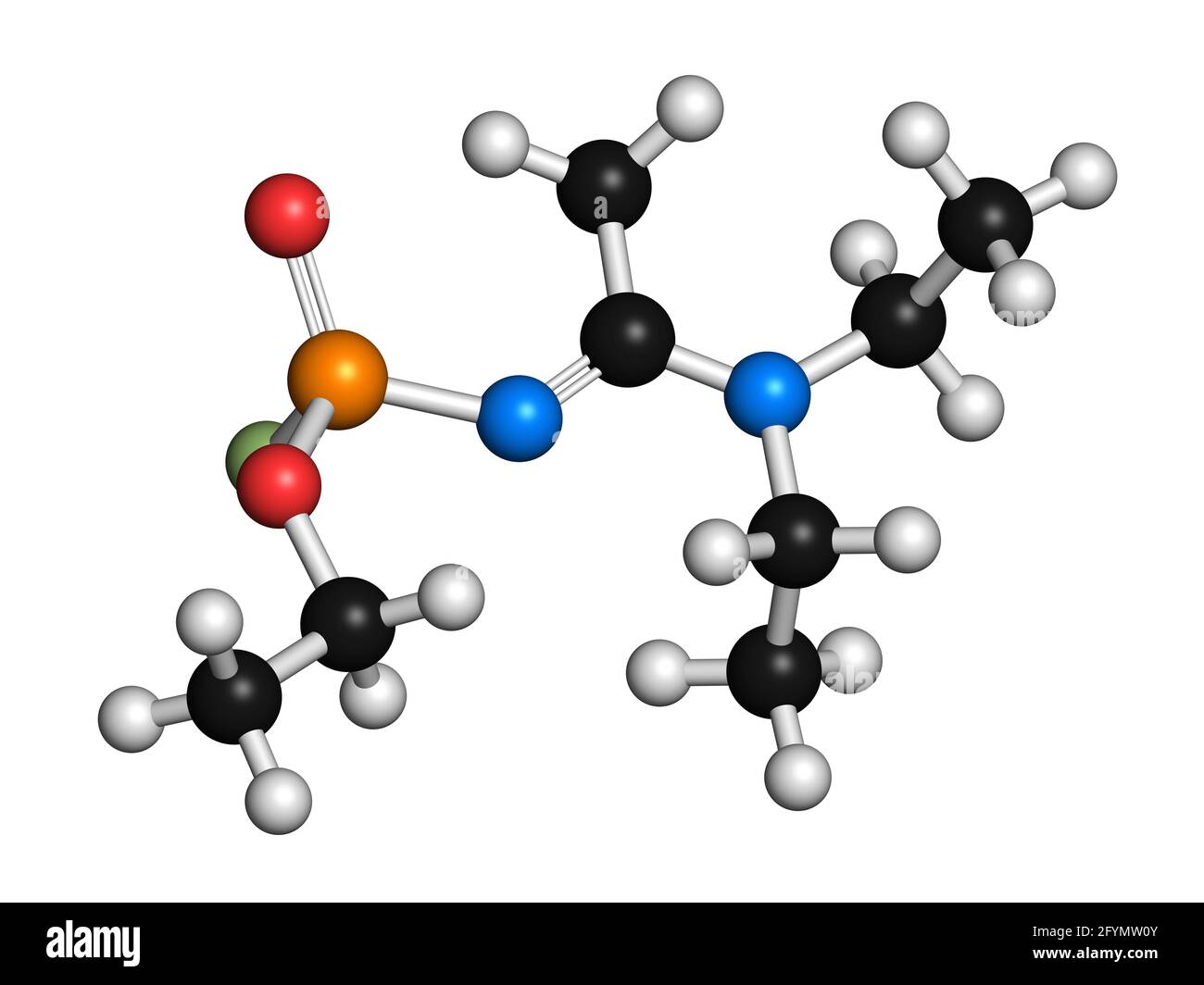 Molécule d'agent novichok A-234, illustration Banque D'Images