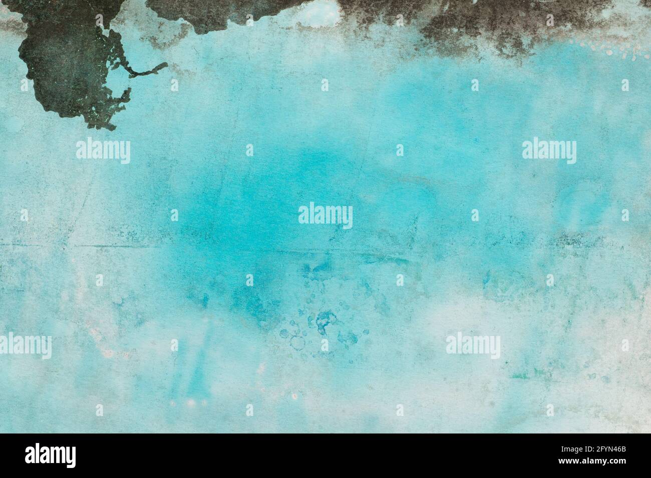 aquarelle grise et bleue peinte sur la texture d'arrière-plan du papier Banque D'Images