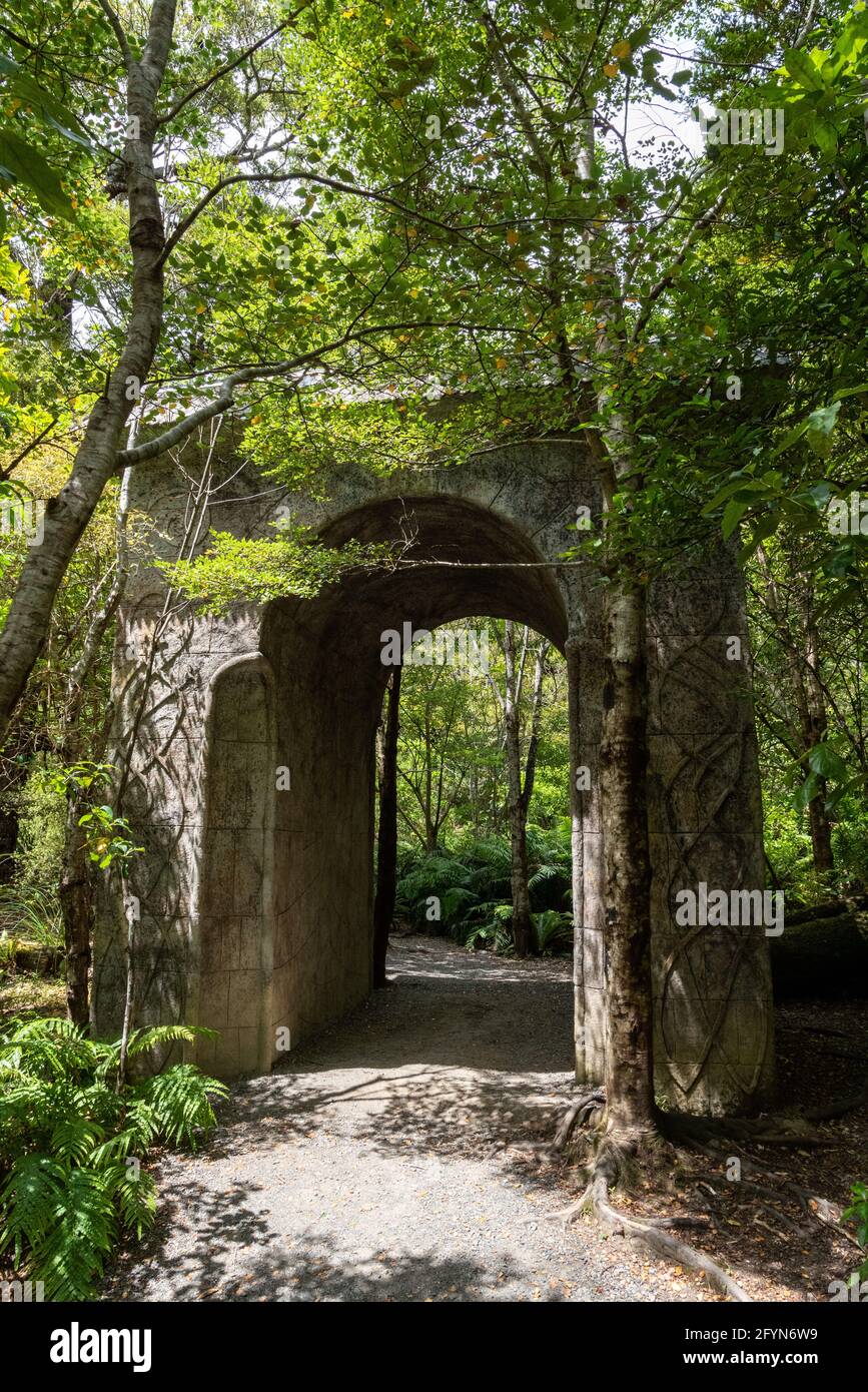 Célèbre ensemble de films Rivendell de Lord of the Rings, Île du Nord de la Nouvelle-Zélande Banque D'Images