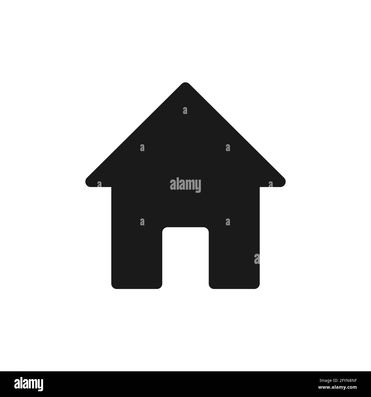 Icône Accueil. Pictogramme noir maison. Concept de page d'accueil. Symbole de silhouette de bâtiment Illustration de Vecteur