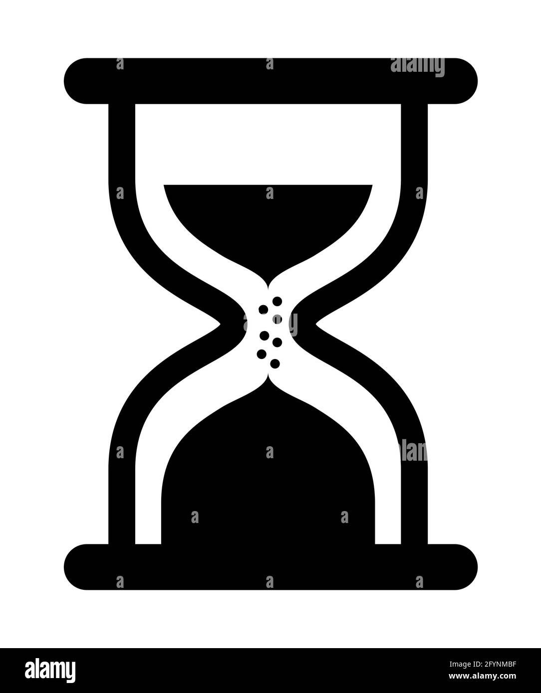 Motif vectoriel d'icône HourGlass isolé sur fond blanc. Affiche d'horaire fixe . Illustration de Vecteur