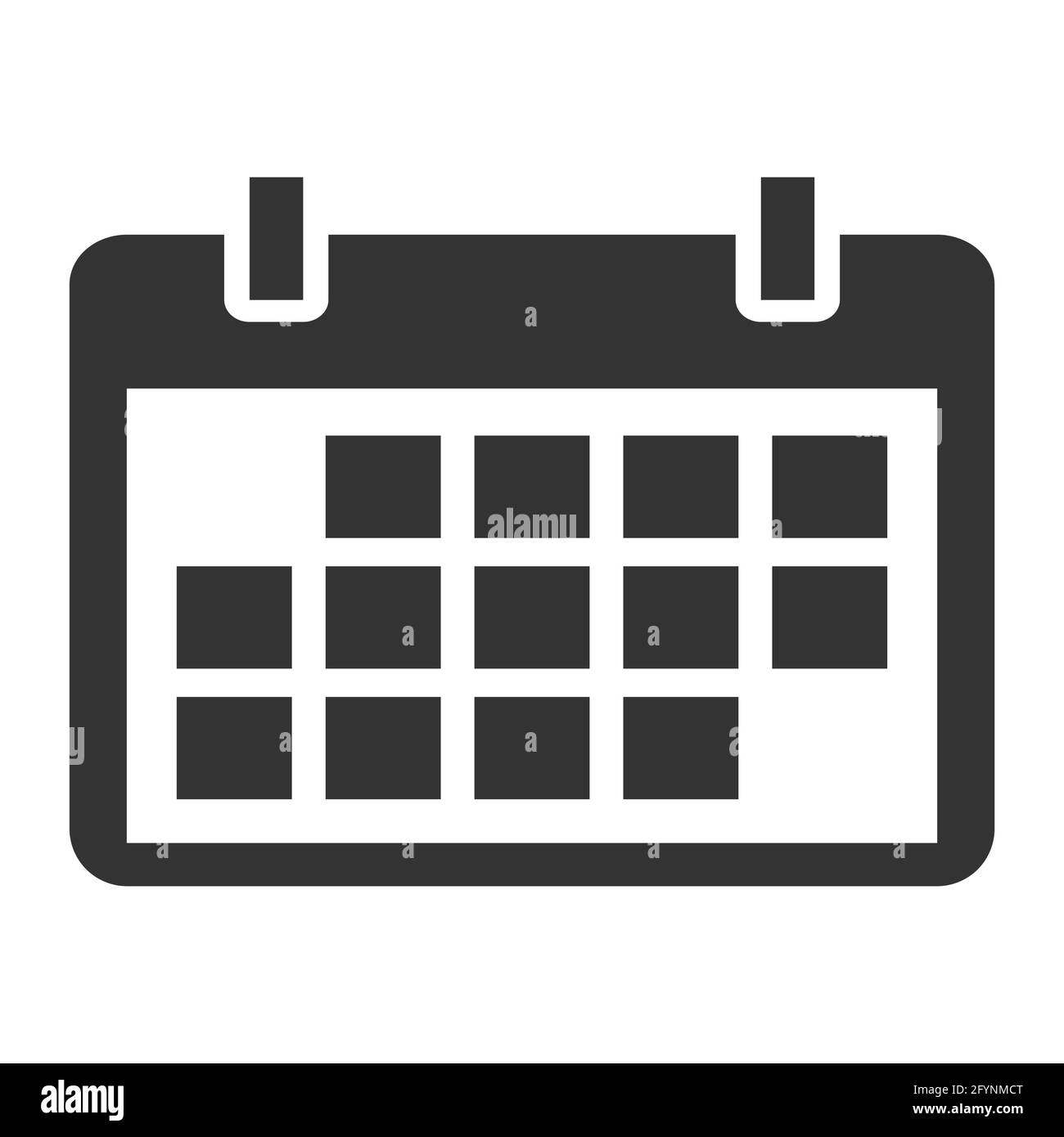 Icône de calendrier, symbole d'événement de date isolé sur fond blanc. Bouton web vectoriel . Illustration de Vecteur