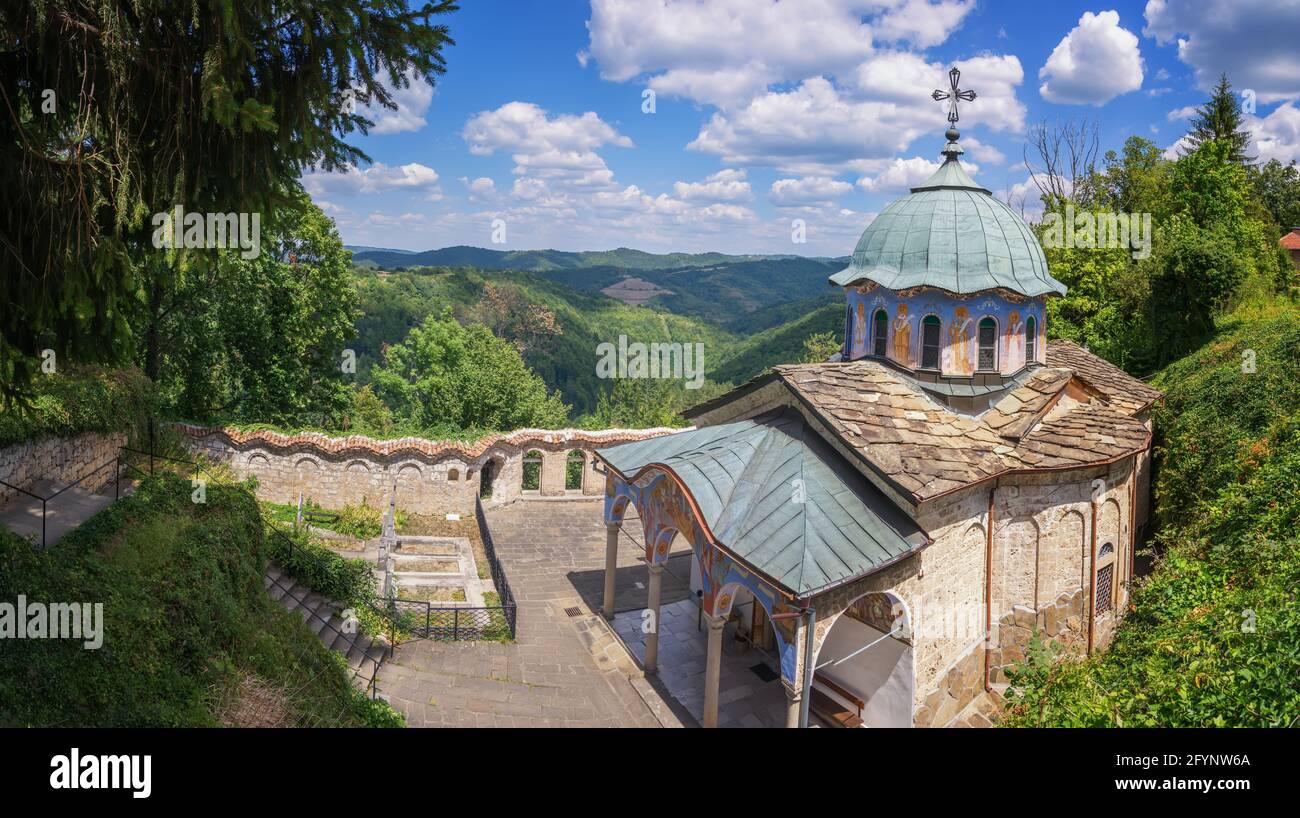 Iconographie au monastère de Sokol en Bulgarie. Banque D'Images