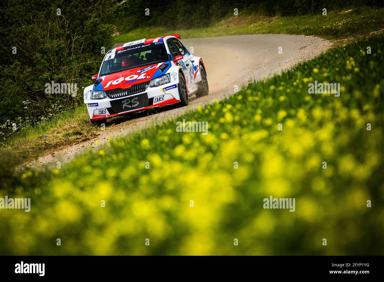08 ROUILLARD Patrick, BARRAGE VAN NHINH Damien, Rouillard Patrick, Skoda Fabia, action pendant le Rallye du Touquet 2021, 1er tour du Championnat de France des Rallyes 2021, du 27 au 29 mai au Touquet, France - photo Bastien Roux / DPPI Banque D'Images
