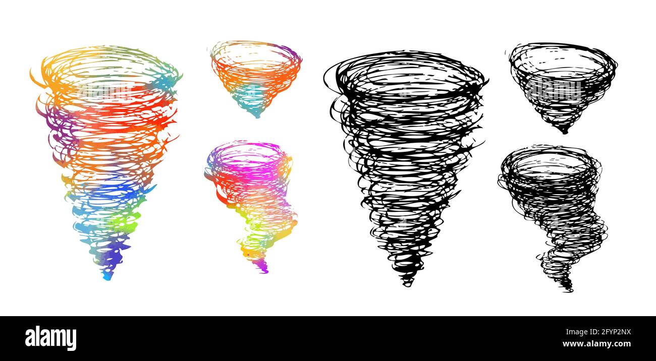 Un cratère de tornade. Illustration vectorielle Illustration de Vecteur