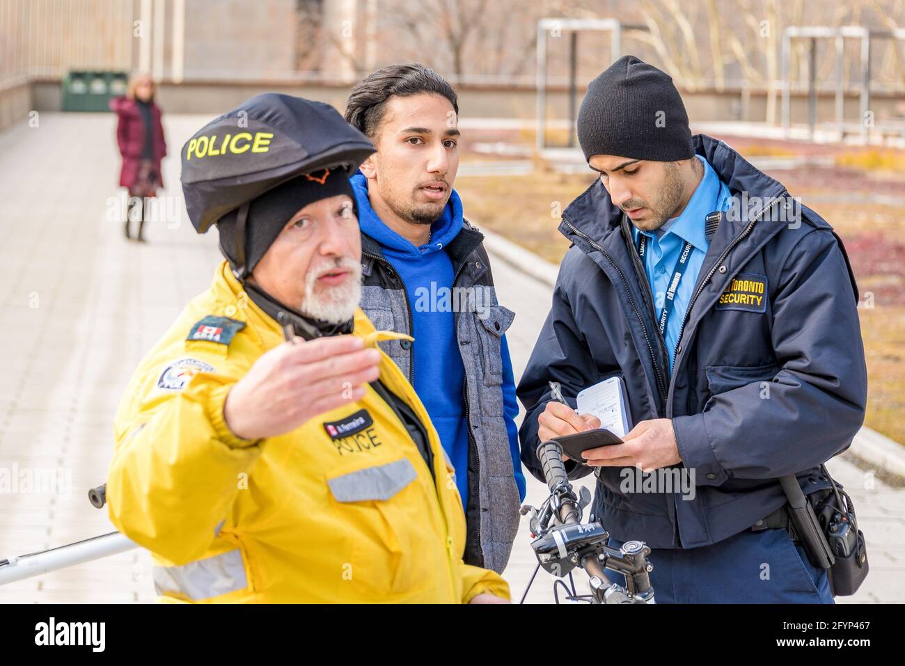 Les chauffeurs de taxi protestent contre Uber X, Toronto, Canada-déc 9, 2015 Banque D'Images